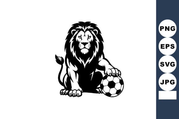 A Bold Lion Graphic for Sports & Team Branding Projects