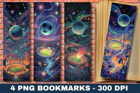 A Cosmic Soccer Galaxy: Graphics for Bookmark Crafting