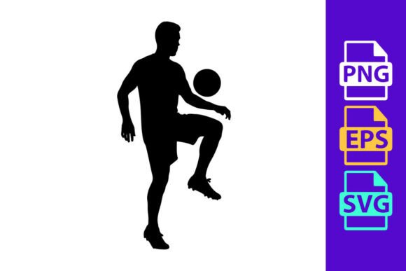 A Dynamic Soccer Kick Graphic for Merchandise and Prints