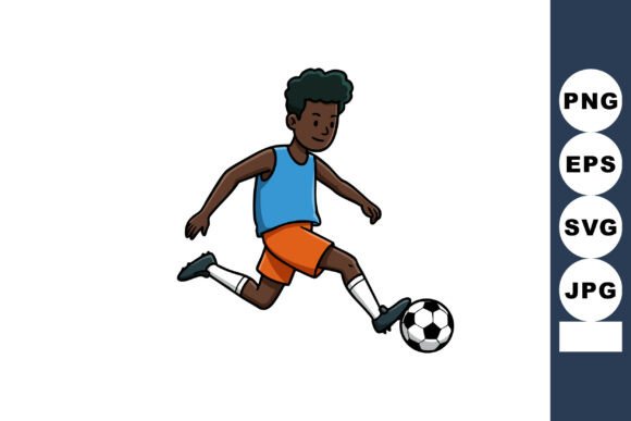 A Playful Soccer Illustration for Local Business Graphics