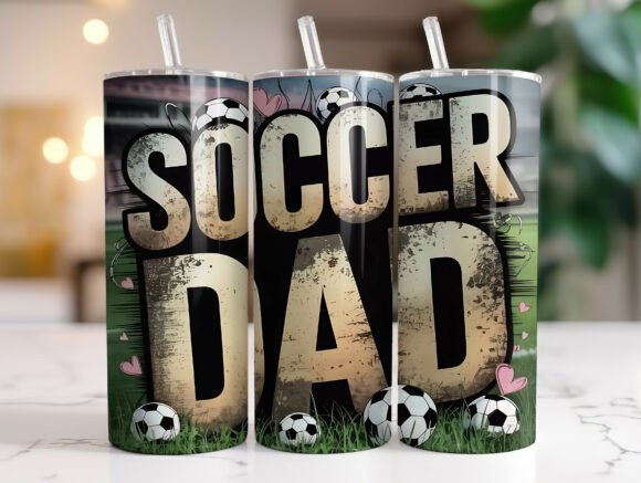 A Soccer Dad Tumbler Wrap for Small Business Graphics