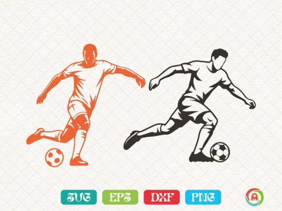 A Soccer Player Vector for Crafts and Commercial Graphics