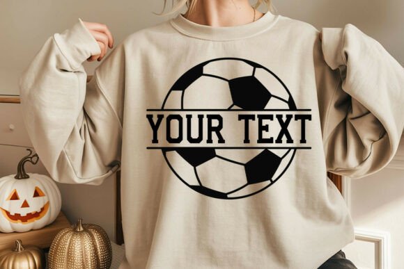 A Split Monogram Soccer Ball Design for Graphics & Crafts