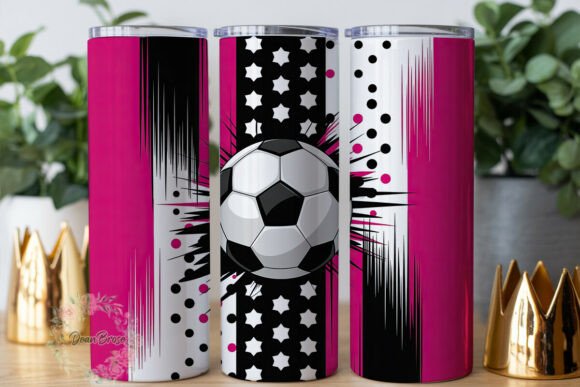 Beyond the PNG: Stitching the Pink Soccer Ball Sporty Tumbler Design