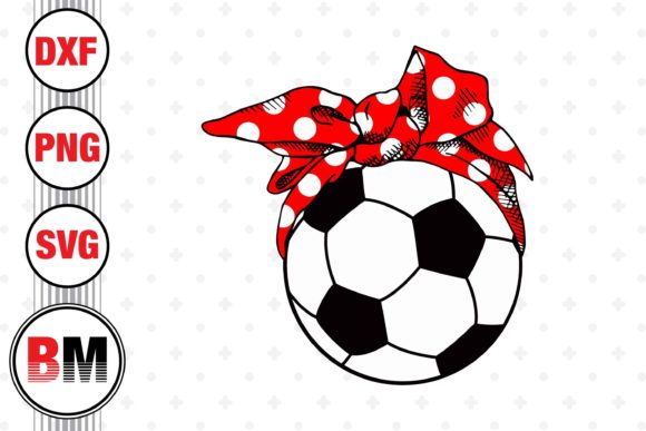 Bow Soccer: A Playful Graphic for Crafts and Sports-themed Merchandise