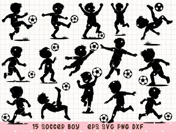Dynamic Soccer Graphics for Youth Branding & Sports Illustrations
