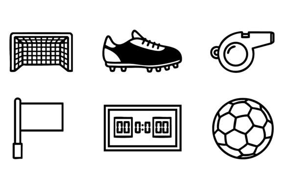 Graphic Asset Review: Soccer Equipment Icons for Commercial Projects