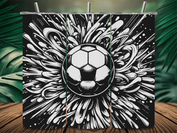 Soccer Ball Explosion Tumbler Graphics for Laser Crafts